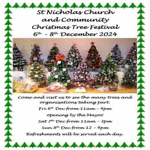 St Nicholas Church and Community Christmas tree Festival in Stevenage on 6 Dec