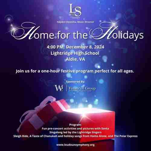 Loudoun Symphony Presents Home for the Holidays in Aldie on 8 Dec