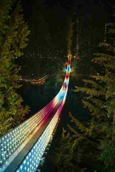 Canyon Lights at Capilano Suspension Bridge Park in North Vancouver on 22 Nov