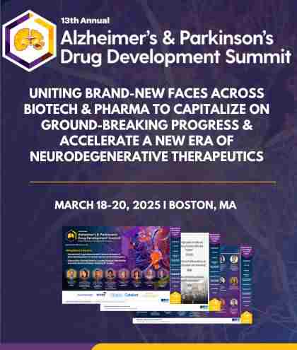 13th Alzheimers and Parkinsons Drug Development Summit in Boston on 18 Mar