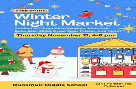 Join us at the Annual Dunsmuir Winter Market Nov 21st on Painter Rd in British Columbia on 21 Nov