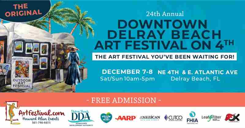 24th Annual Downtown Delray Beach Art Festival on 4th in Florida on 7 Dec