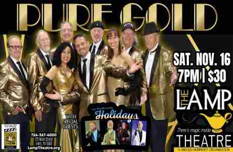 Pure Gold with special guests Sam Ferrella and the Holidays in Irwin on 16 Nov