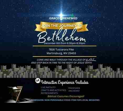 Journey To Bethlehem in Martinsburg on 6 Dec