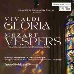 Cambridge Community Chorus Winter Concert: Vivaldi and Mozart at MIT Kresge Auditorium, December 15 in Cambridge on 15 December 2024