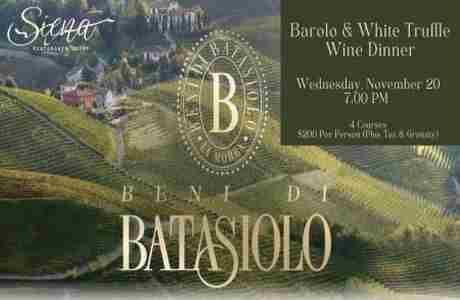 Batasiolo Vini Barolo and White Truffle Wine Dinner in Norwalk on 20 Nov