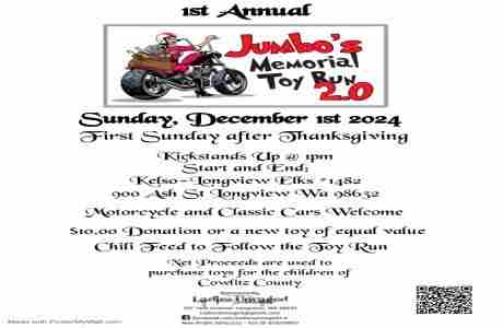 Jumbo's Toy Run 2.0 in Kelso on 1 Dec