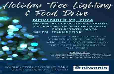 Holiday Tree Lighting and Food Drive in Washington Crossing on 29 Nov