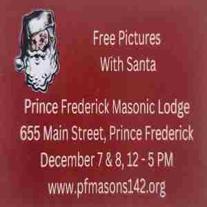 Free pictures with Santa in Prince Frederick on 7 Dec