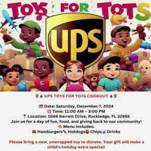 UPS Toys For Tots Cookout in Florida on 7 Dec