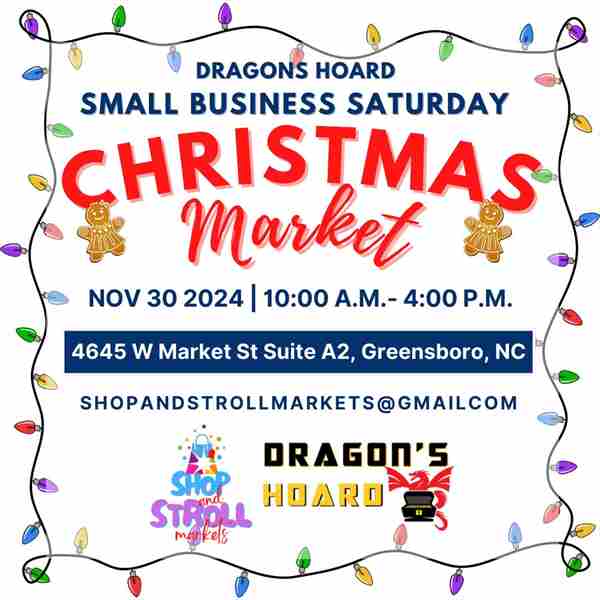 Dragons Hoard Smalll Business Saturday Holiday Craft Show in North Carolina on 30 Nov