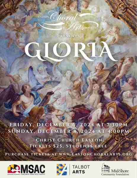 Easton Choral Arts Presents 'Gloria' in Easton on 6 Dec