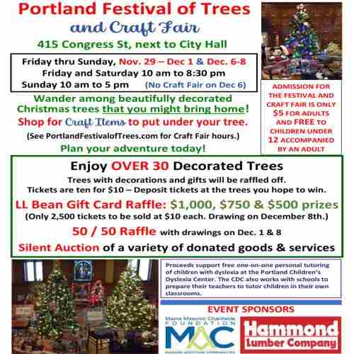 Portland Children's Dyslexia Center 2024 Festival of Trees in Maine on 29 Nov