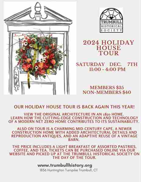 2024 Holiday House Tour in Trumbull on 7 Dec