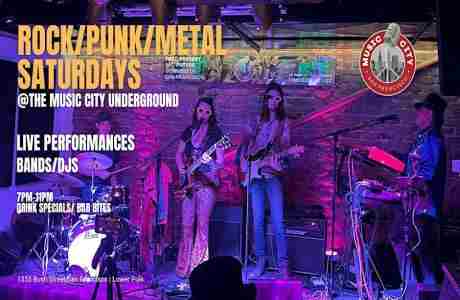 Rock,Punk,Metal Saturdays @The Music City Underground, Live Music On 28 Dec 2024 in California on 28 Dec