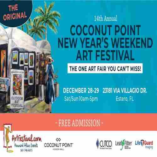 14th Annual Coconut Point New Year's Weekend Art Festival in Estero on 28 Dec