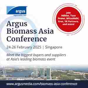 Argus Biomass Asia Conference 2025, Singapore in Singapore on 24 Feb