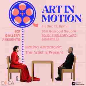 Art in Motion: Marina Abramovic in Tallahassee on 13 Dec