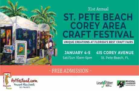 31st Annual St. Pete Beach Corey Area Craft Festival in Florida on 4 Jan