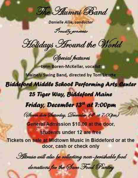 HOLIDAYS AROUND THE WORLD CONCERT in Biddeford on 13 Dec