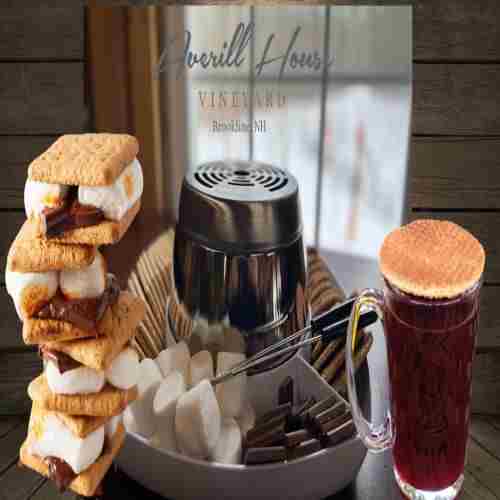 Smores Board, toasted Marshmallow perfection at Averill House Vineyard, Brookline, NH! in Brookline on 21 Dec