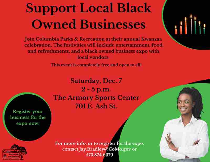 Black Owned Business Expo and Kwanzaa Celebration in Columbia on 7 Dec