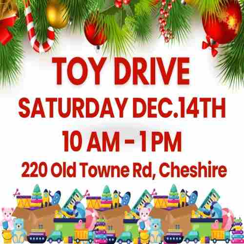 Toy Drive in Cheshire for New Haven Children's Hospital and Women and Families Center in Cheshire on 14 Dec