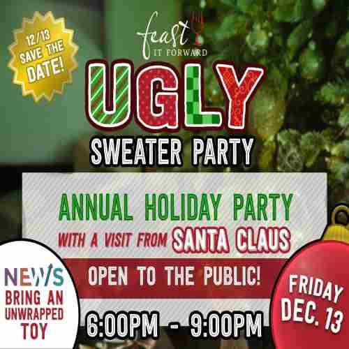 Family Ugly Sweater Party with Santa at Feast it Forward in Napa on 13 Dec