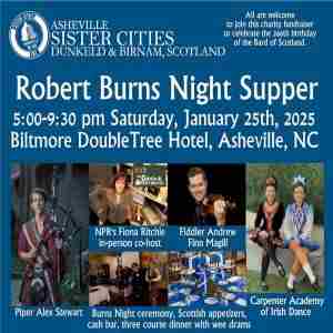 ASCI 2024 Robert Burns Night Supper in Asheville on 25 Jan