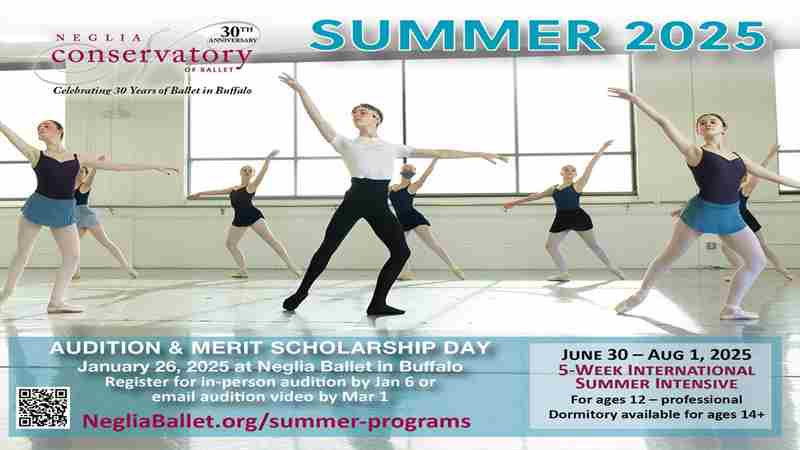 Neglia Ballet's Summer Intensive Audition and Merit Scholarship Day in Buffalo on 26 Jan