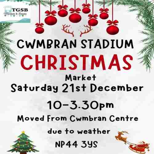 Christmas Market at Cwmbran Stadium in Wales on 21 Dec