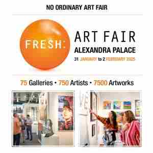 Fresh: Art Fair - Alexandra Palace in England on 31 Jan