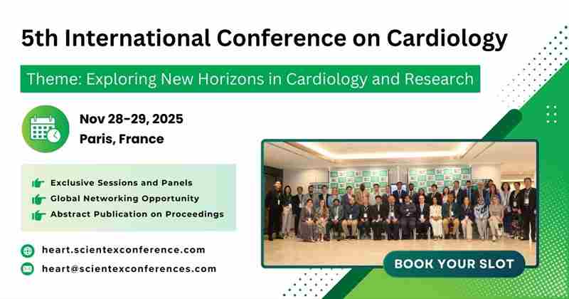 5th International Conference on Cardiology in Paris on 28 Nov