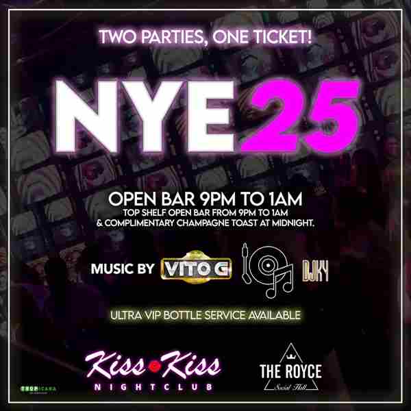 NEW YEAR'S EVE IN ATLANTIC CITY AT KISS KISS NIGHTCLUB in Atlantic City on 31 Dec