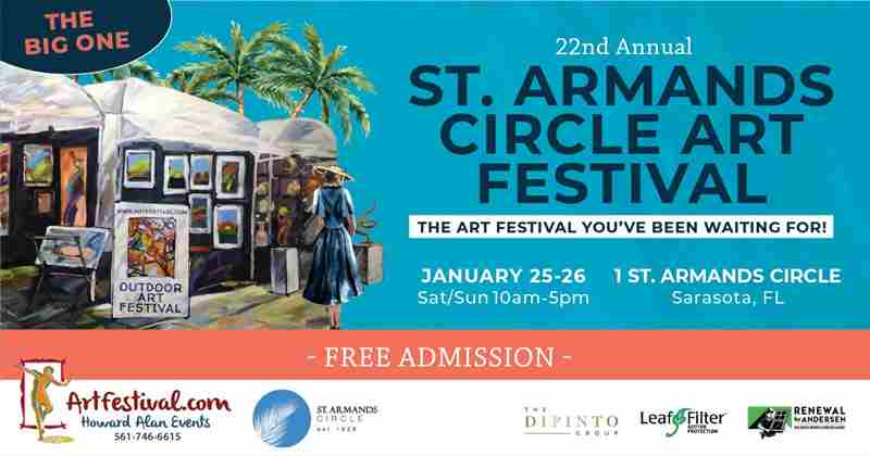 22nd Annual St. Armands Circle Art Festival in Sarasota on 25 Jan