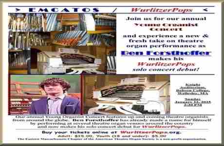 Young Organist Showcase in Wellesley on 12 Jan