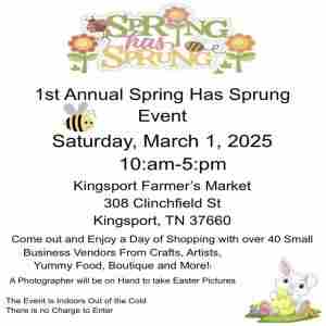 1st Annual Spring Has Sprung Event in Kingsport on 1 Mar