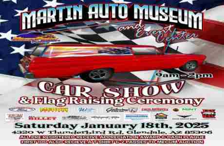 Flagpole Dedication Car Show at the Martin Auto Museum in Glendale on 18 Jan