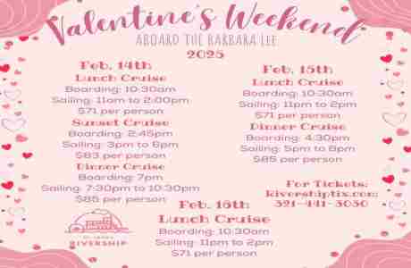 Valentines Day Dining Cruise Aboard the Barbara Lee in Sanford Florida! in Sanford on 14 Feb