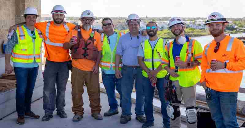 Local Business Beach Town Real Estate Provides Lunch to Jupiter Bridge Construction Workers in Jupiter on 01 January 2025