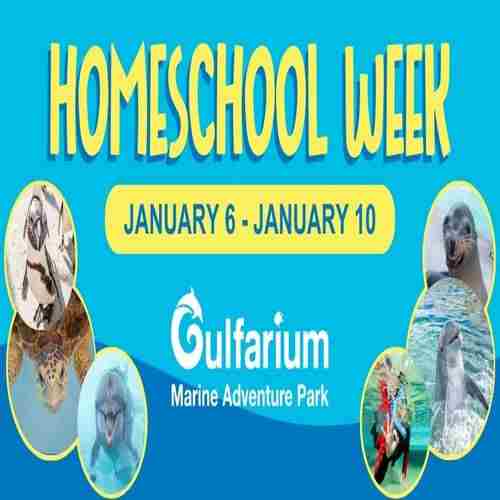 Homeschool Week at the Gulfarium in Florida on 6 Jan