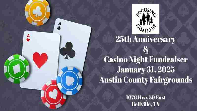 Focusing Families 25th Annual Fundraiser and Silent Auction featuring a Casino Night in Bellville on 31 Jan