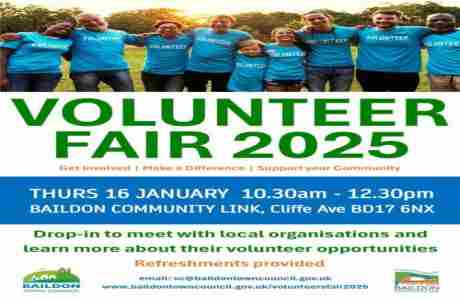 Volunteer Fair 2025 in Shipley on 16 Jan