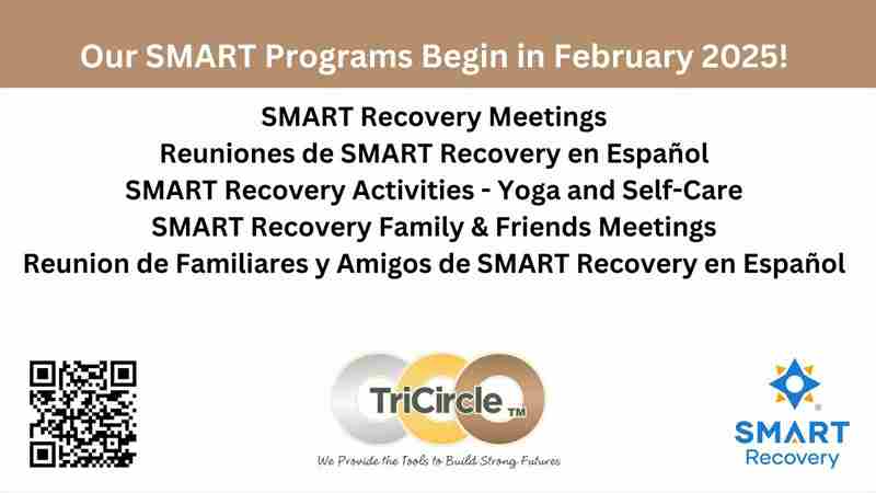 TriCircle's SMART Recovery Events Start February 2025! in Meriden on 4 Feb