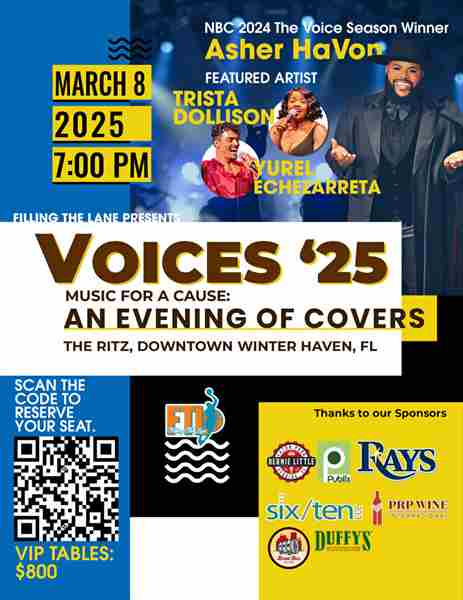 Voices, " Music For A Cause" A Night Of Covers in Winter Haven on 8 Mar