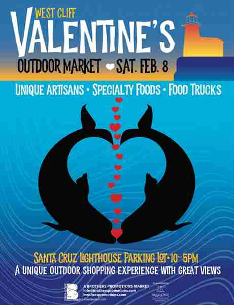 West Cliff Valentine's Outdoor Market in Santa Cruz on 8 Feb