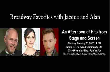 Broadway Favorites with Jacque and Alan in Fairfax on 26 Jan