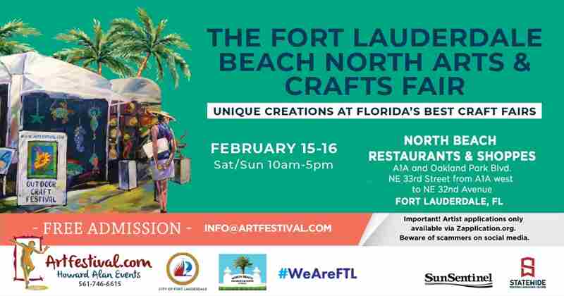 The Fort Lauderdale Beach North Arts and Crafts Fair in Florida on 15 Feb