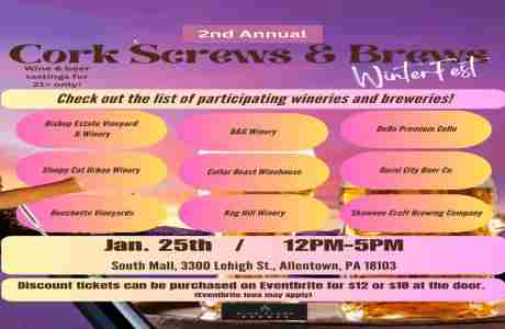 Cork Screws and Brews WinterFest in Allentown on 25 Jan