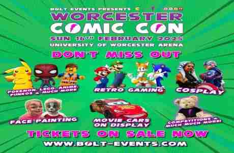 Worcester Comic Con in England on 16 Feb